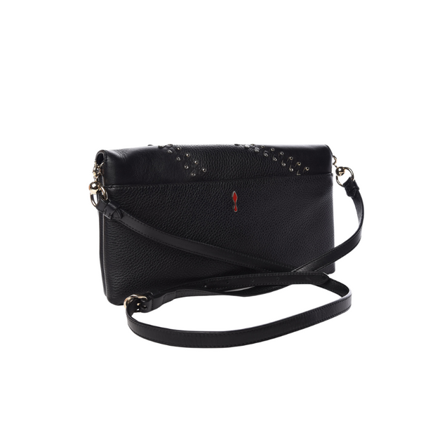 CHRISTIAN LOUBOUTIN BLACK STUD LEATHER CROSS BODY